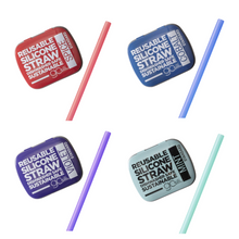 Load image into Gallery viewer, Silicone Straw In Travel Tin - Standard