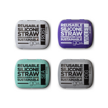 Load image into Gallery viewer, Silicone Straw In Travel Tin - X-Long